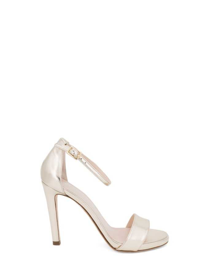 LELLA BALDI Sandalo in pelle laminata