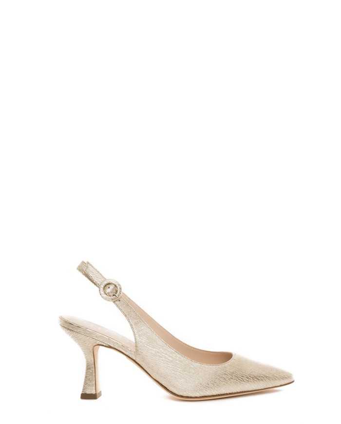 LELLA BALDI Slingback in pelle laminata