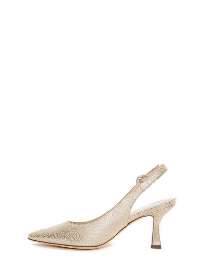 LELLA BALDI Slingback in pelle laminata