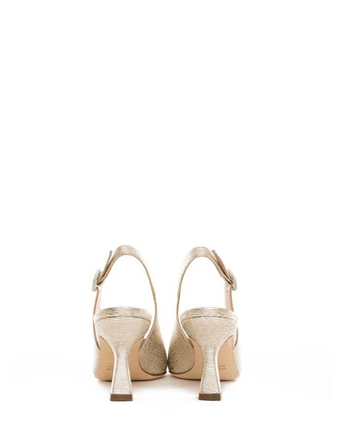 LELLA BALDI Slingback in pelle laminata