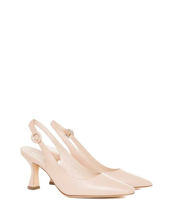 LELLA BALDI Sandalo slingback in pelle