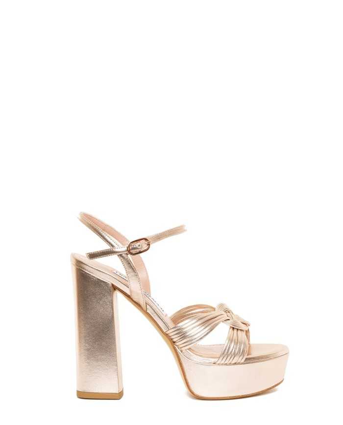 FRANCESCO SACCO Sandalo con plateau laminato