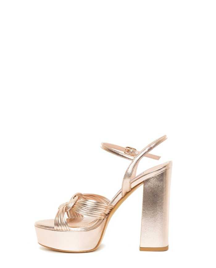 FRANCESCO SACCO Sandalo con plateau laminato