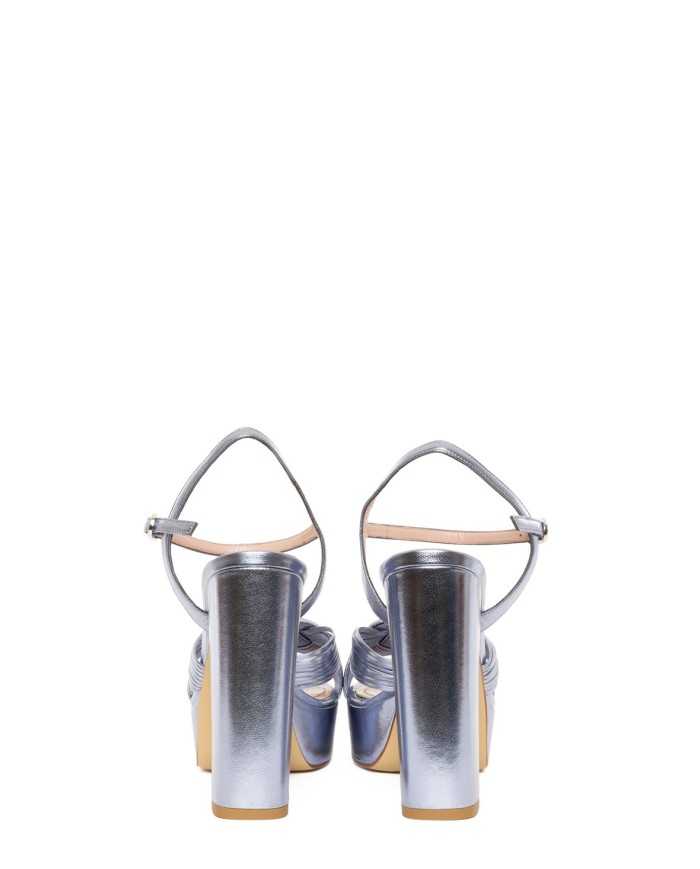 FRANCESCO SACCO Sandalo con plateau laminato