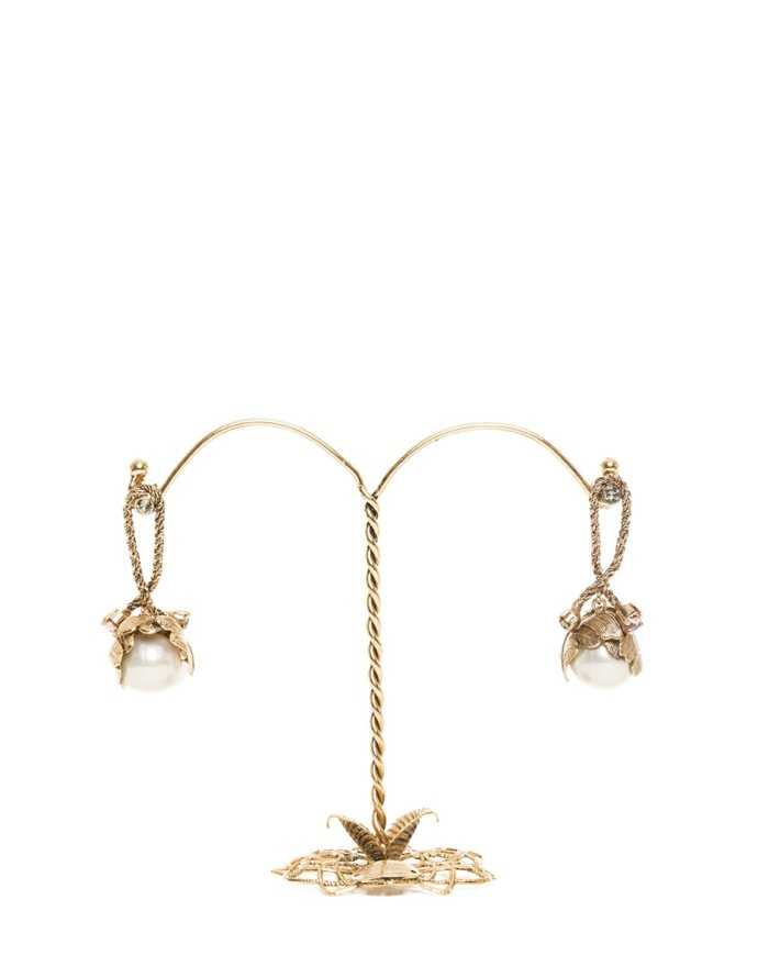 DUECI BIJOUX Orecchini perle foglia