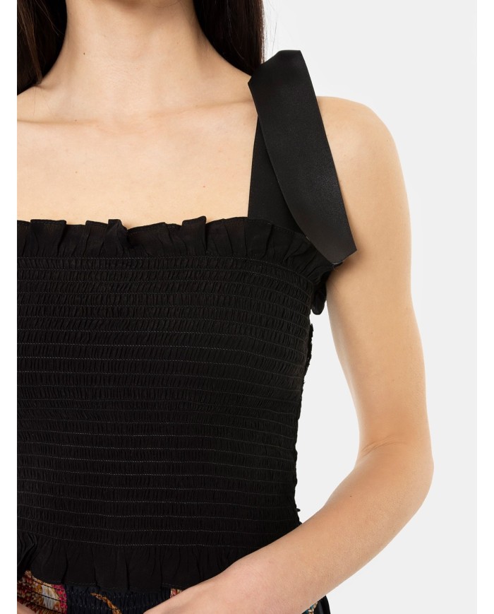 MIRIAM STELLA Top arricciato nastri