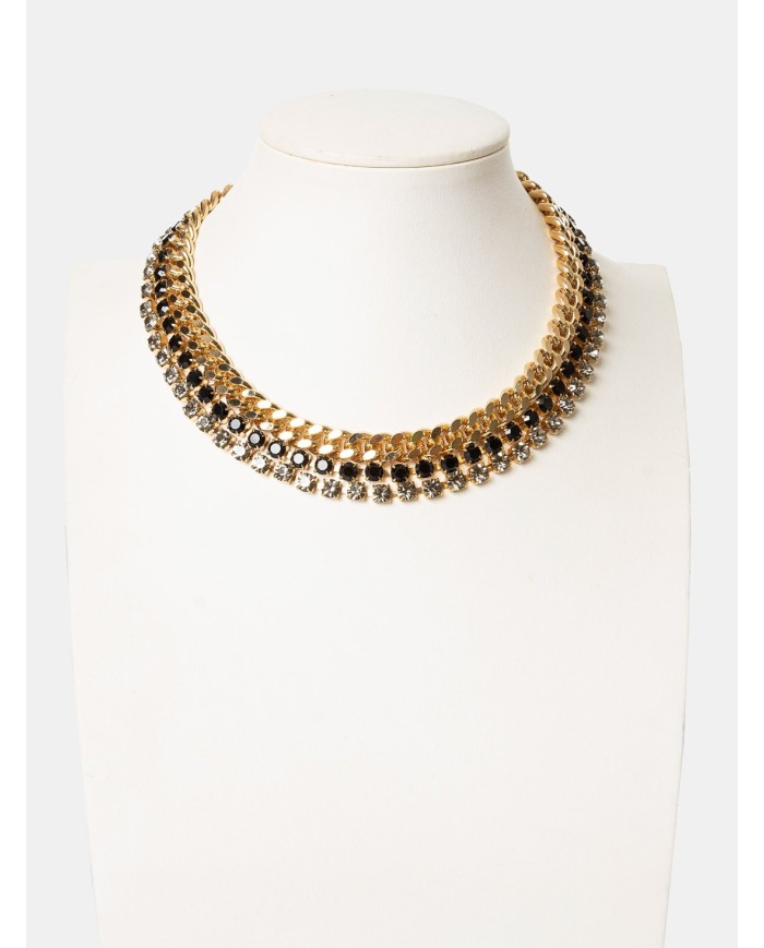 DUECI BIJOUX Collana girocollo con strass