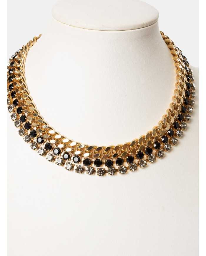 DUECI BIJOUX Collana girocollo con strass