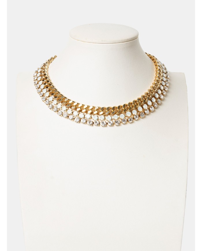 DUECI BIJOUX Collana girocollo con strass