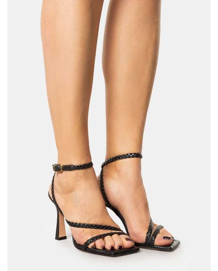 FRANCESCO SACCO Sandalo in pelle intrecciata