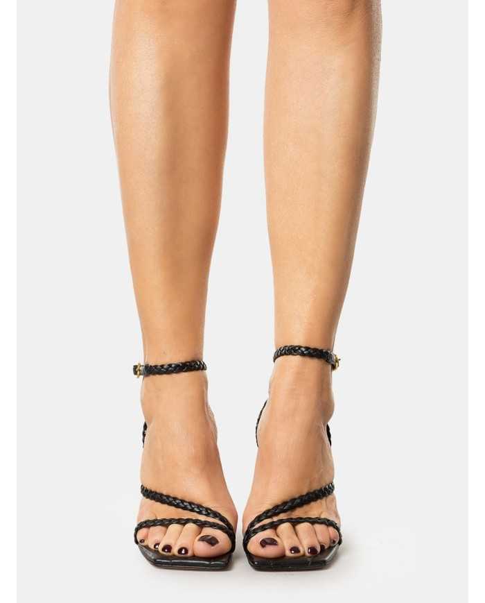 FRANCESCO SACCO Sandalo in pelle intrecciata