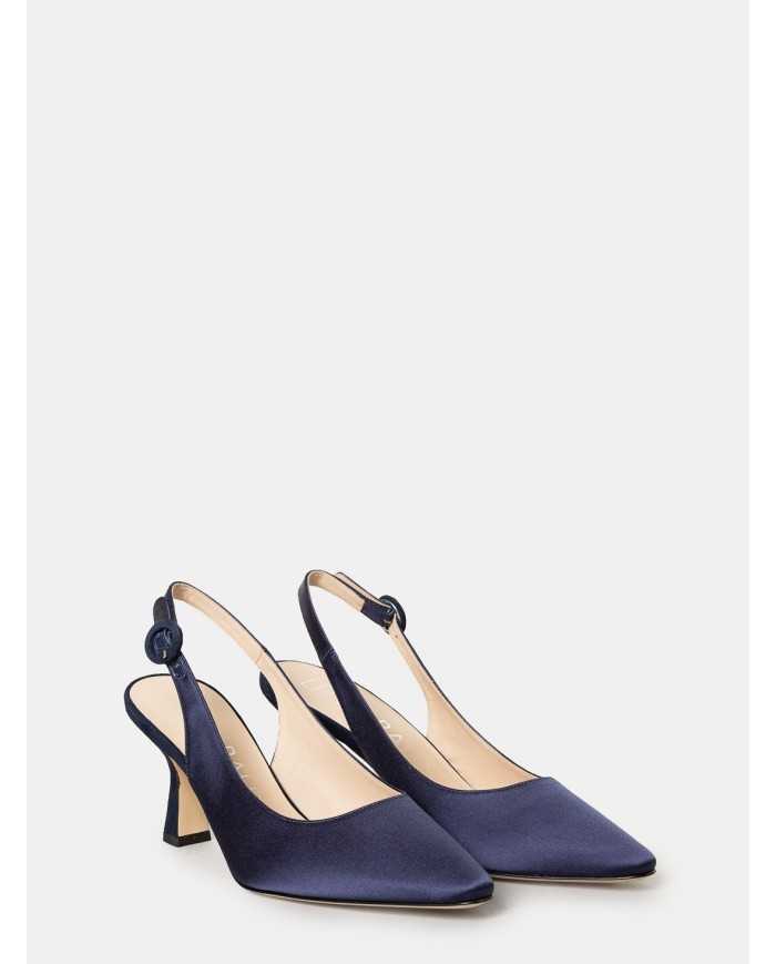 LELLA BALDI Sandalo slingback in raso
