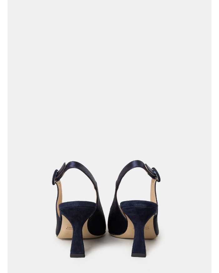 LELLA BALDI Sandalo slingback in raso