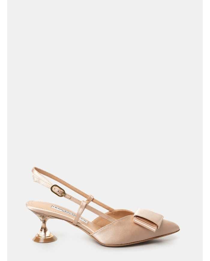 FRANCESCO SACCO Sandalo slingback in raso