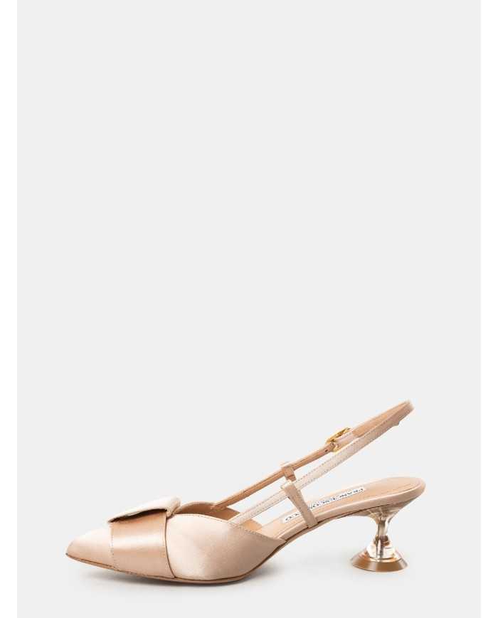 FRANCESCO SACCO Sandalo slingback in raso