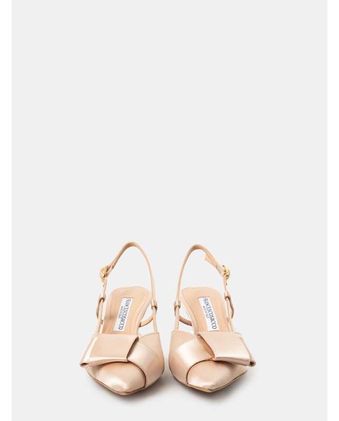 FRANCESCO SACCO Sandalo slingback in raso