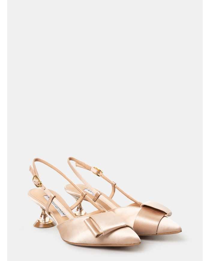 FRANCESCO SACCO Sandalo slingback in raso