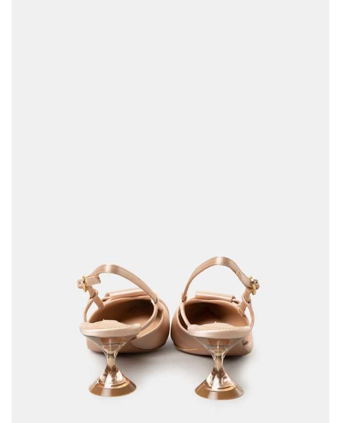 FRANCESCO SACCO Sandalo slingback in raso