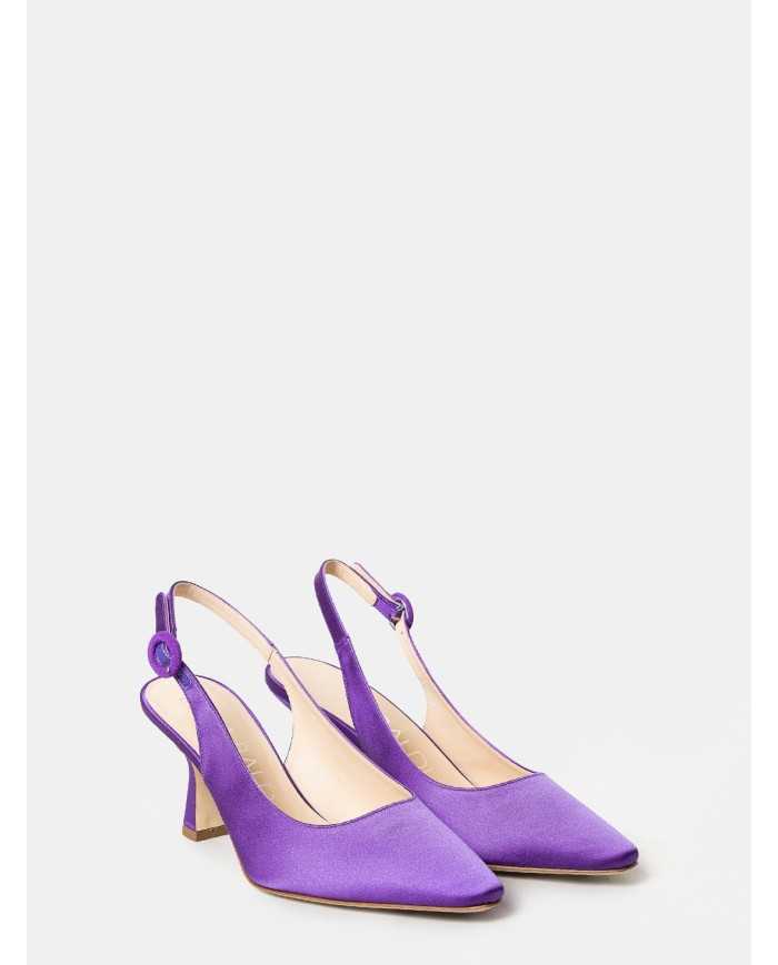 LELLA BALDI Sandalo slingaback in raso