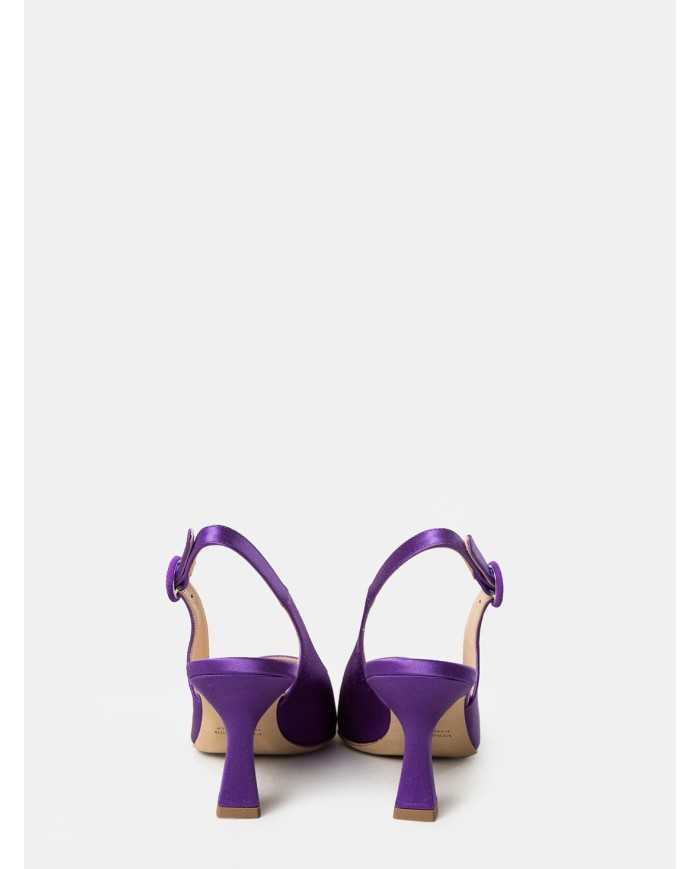 LELLA BALDI Sandalo slingaback in raso