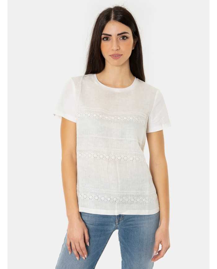 MAXMARA WEEKEND T-shirt con ricamo sangallo