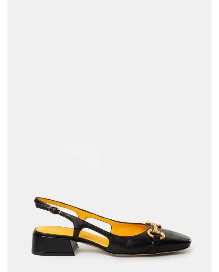 mara bini Sandalo slingback in pelle