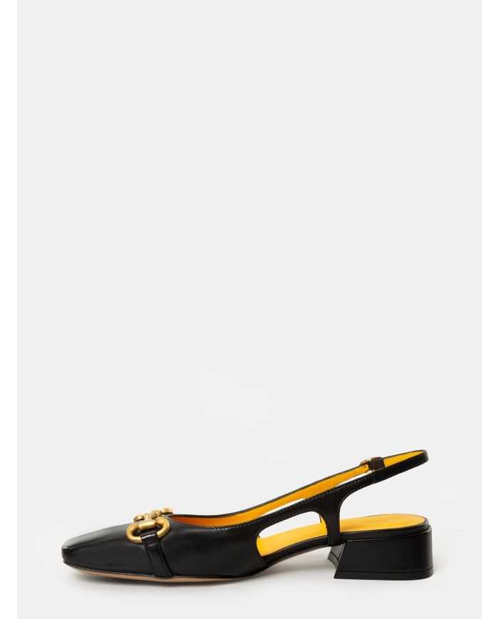 mara bini Sandalo slingback in pelle