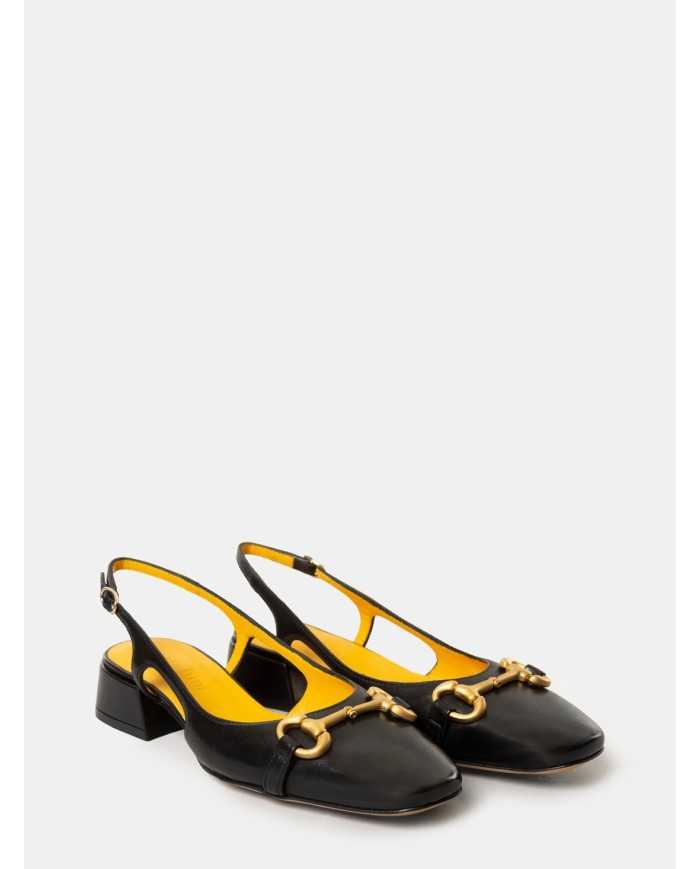 mara bini Sandalo slingback in pelle