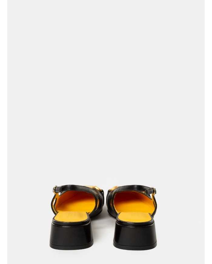 mara bini Sandalo slingback in pelle