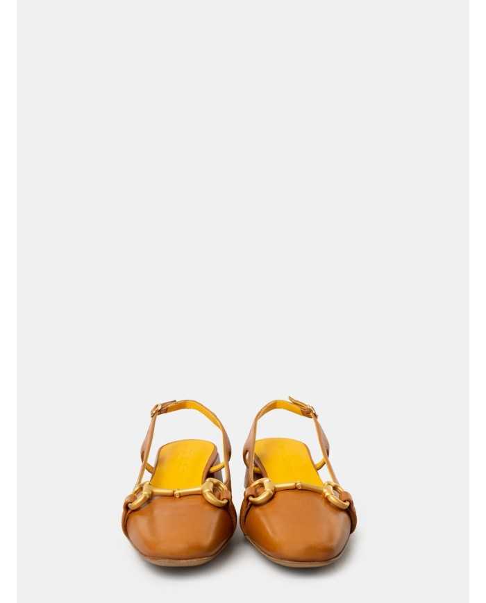 mara bini Sandalo slingback in pelle