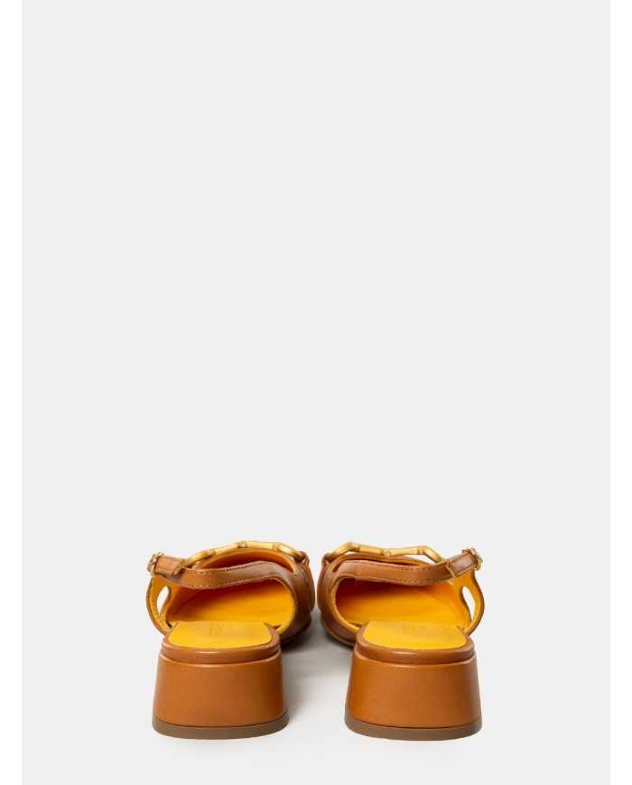 mara bini Sandalo slingback in pelle