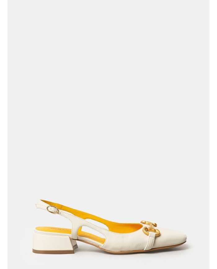 mara bini Sandalo slingback in pelle