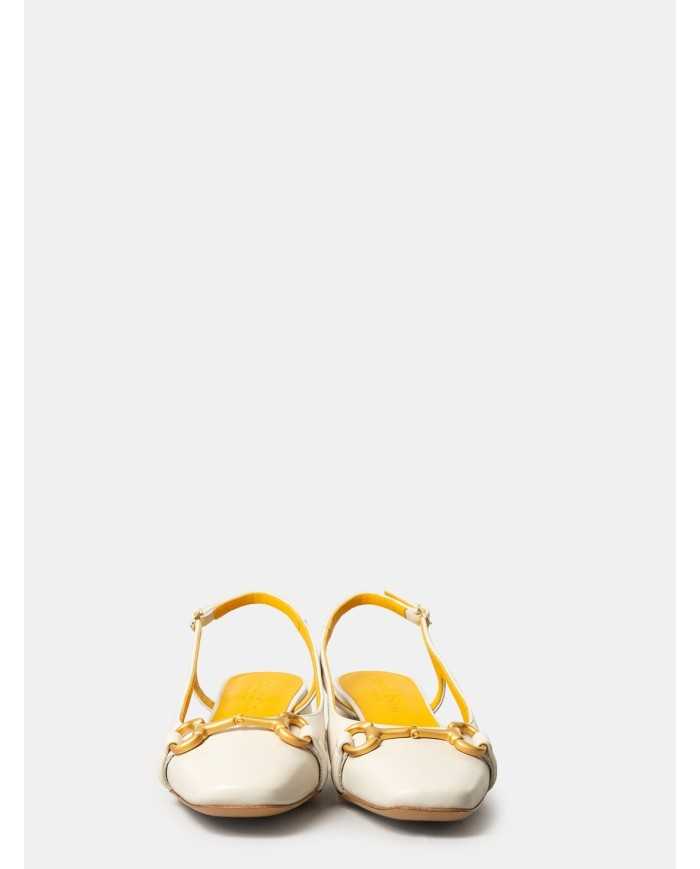 mara bini Sandalo slingback in pelle