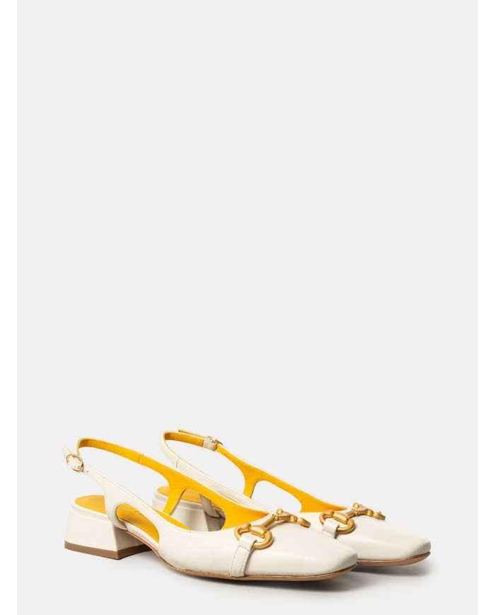 mara bini Sandalo slingback in pelle