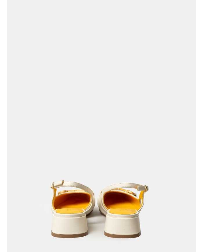 mara bini Sandalo slingback in pelle