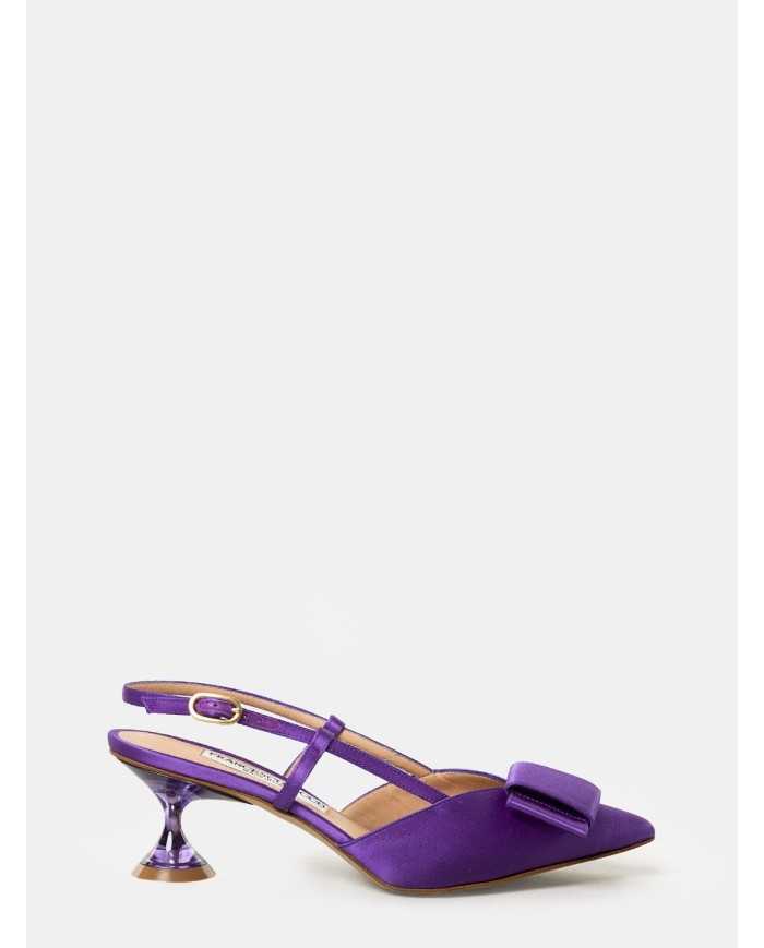 FRANCESCO SACCO Sandalo slingback in raso