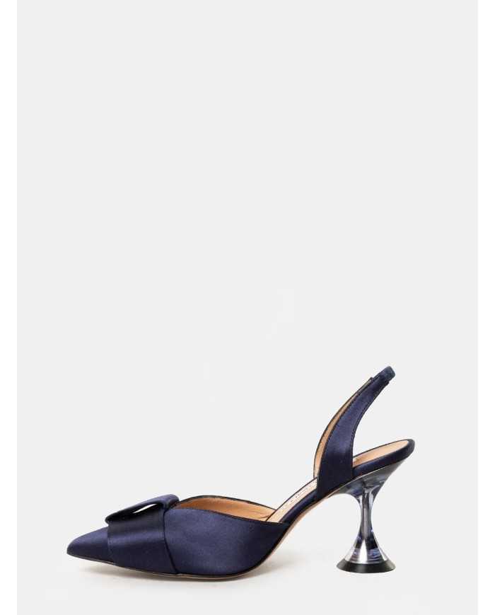 FRANCESCO SACCO Sandalo slingback in raso