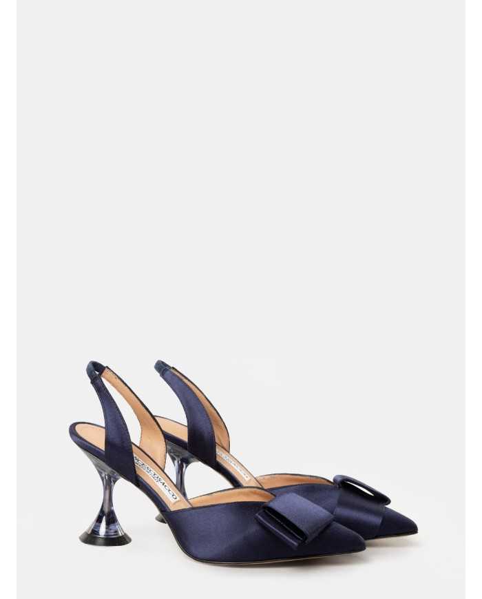 FRANCESCO SACCO Sandalo slingback in raso