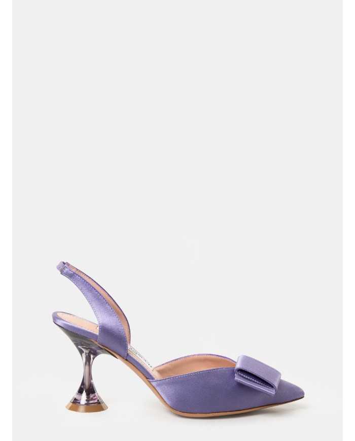 FRANCESCO SACCO Sandalo slingback in raso