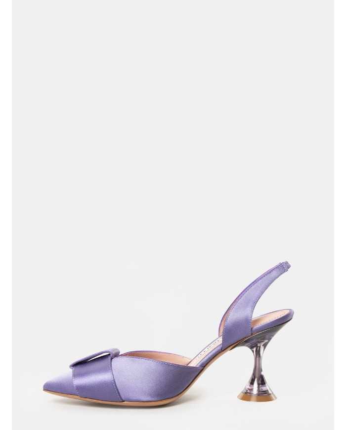 FRANCESCO SACCO Sandalo slingback in raso