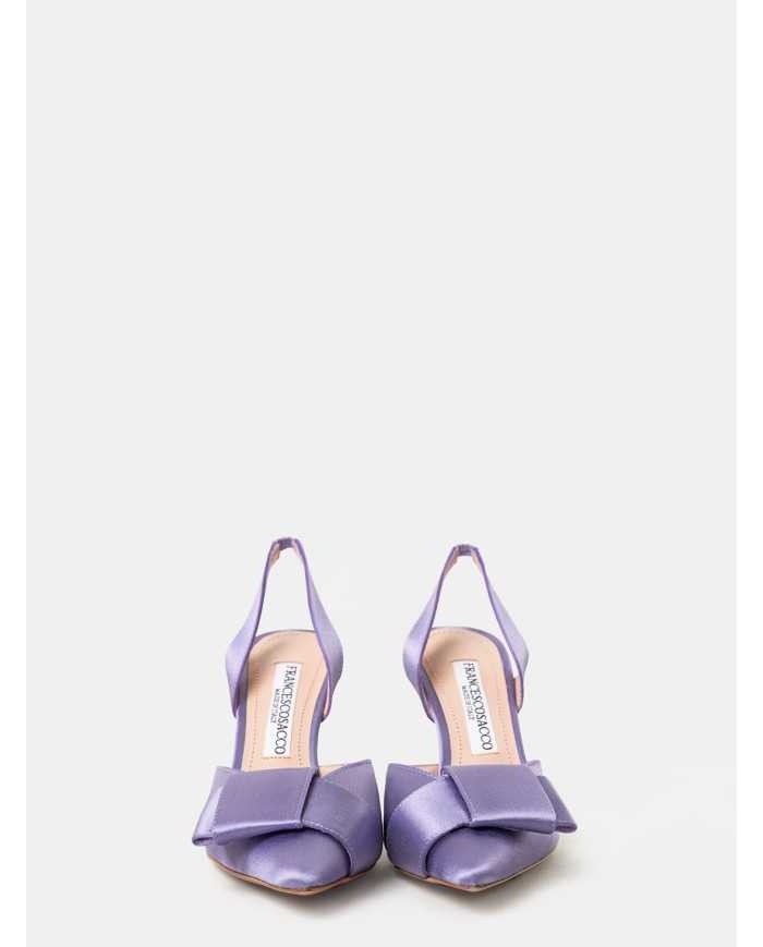 FRANCESCO SACCO Sandalo slingback in raso