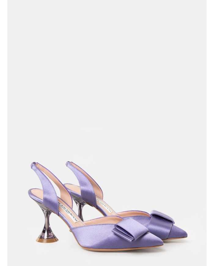 FRANCESCO SACCO Sandalo slingback in raso