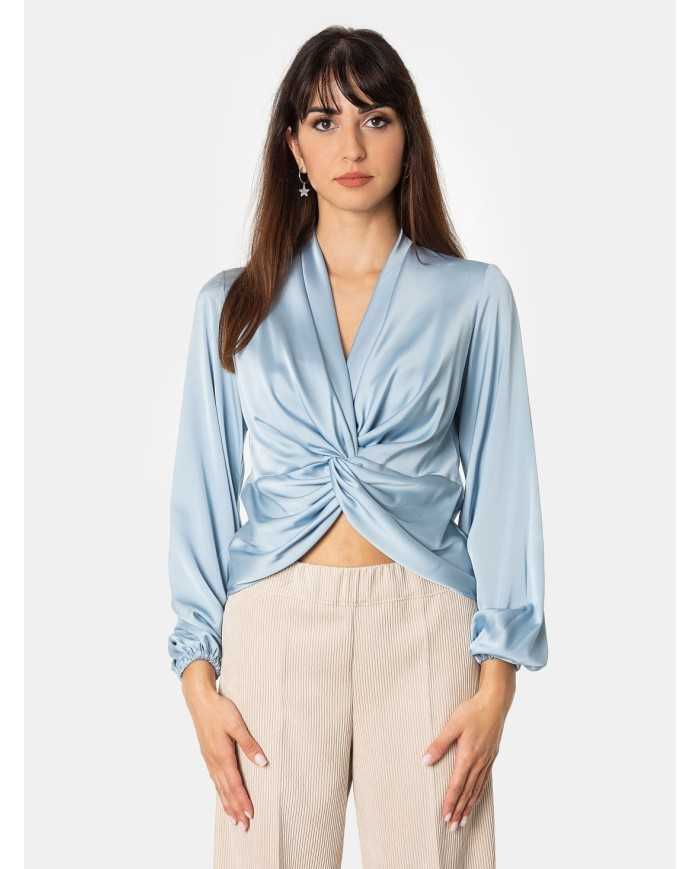 D.EXTERIOR Camicia raso con nodo