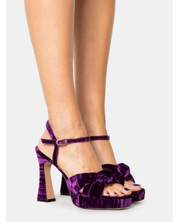 FRANCESCO SACCO Sandalo in velluto