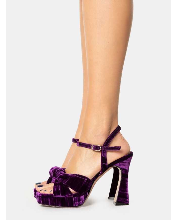 FRANCESCO SACCO Sandalo in velluto