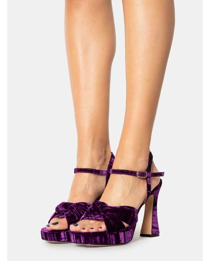 FRANCESCO SACCO Sandalo in velluto