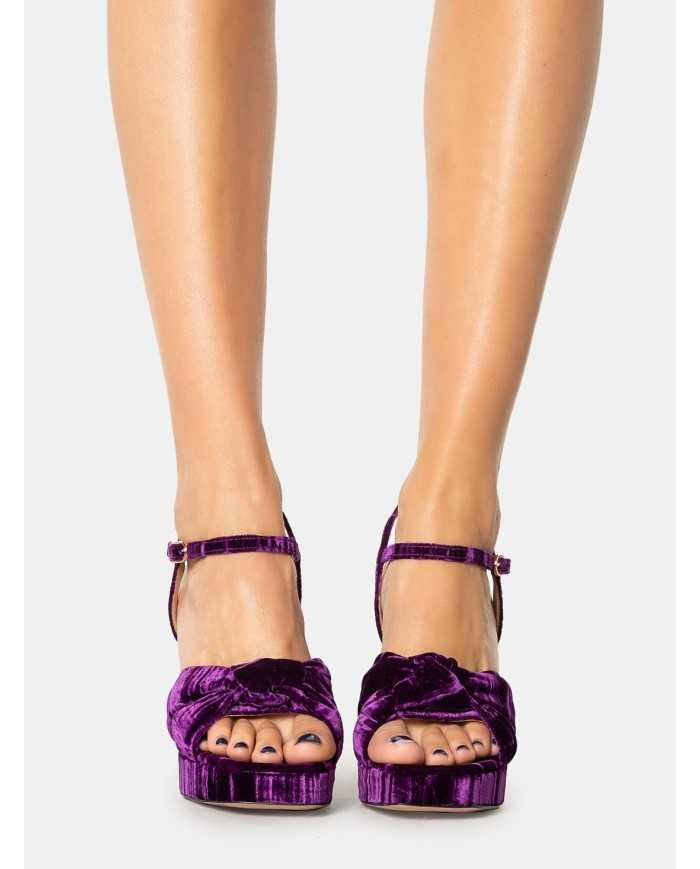 FRANCESCO SACCO Sandalo in velluto