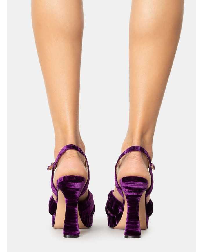 FRANCESCO SACCO Sandalo in velluto