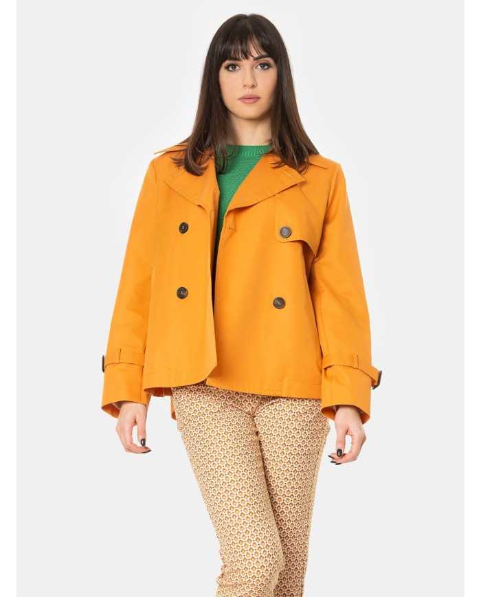 MAXMARA WEEKEND Trench corto in cotone antigoccia