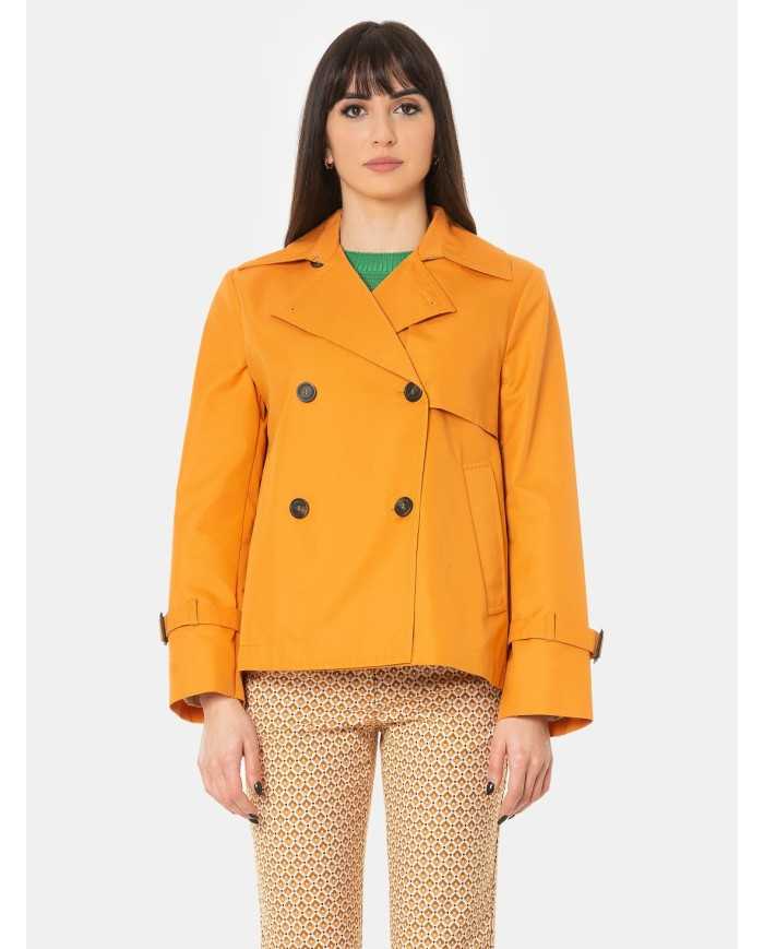 MAXMARA WEEKEND Trench corto in cotone antigoccia